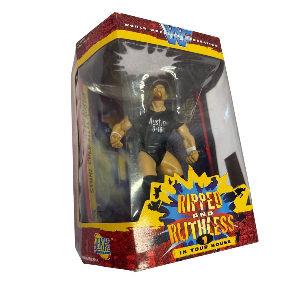1997 WWF Jakks Stone Cold Steve Austin Ripped & Ruthless, NIB